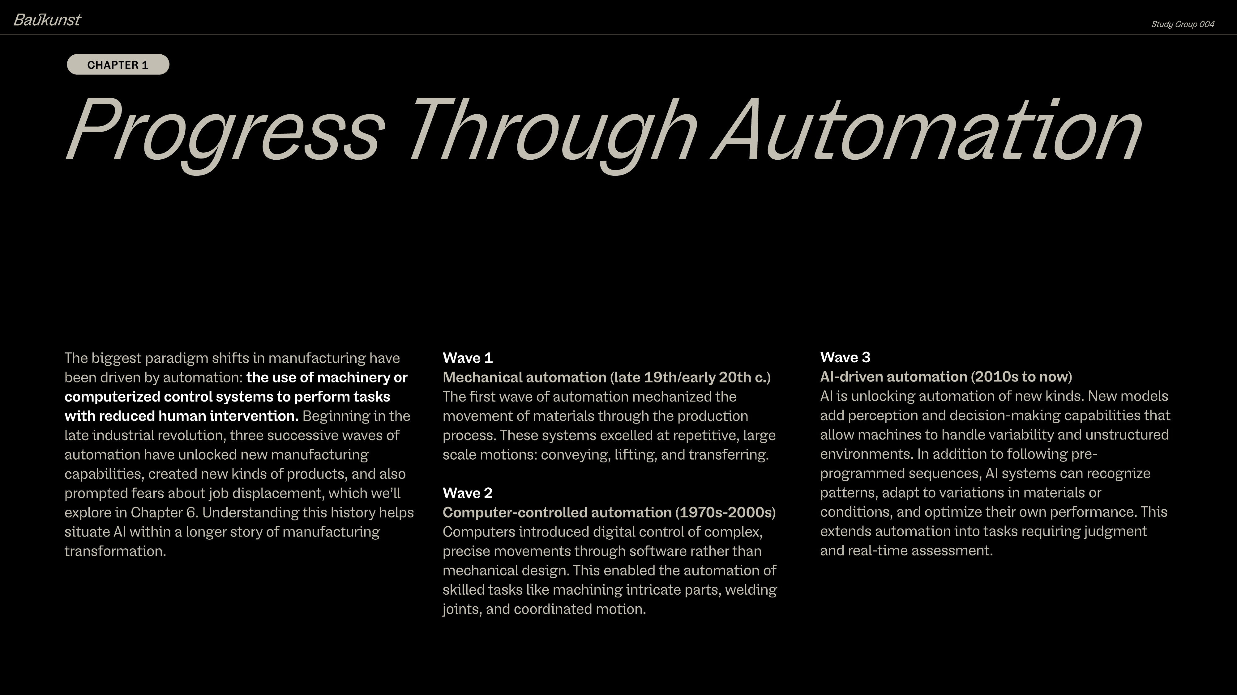 Chapter 1: What Is Automation